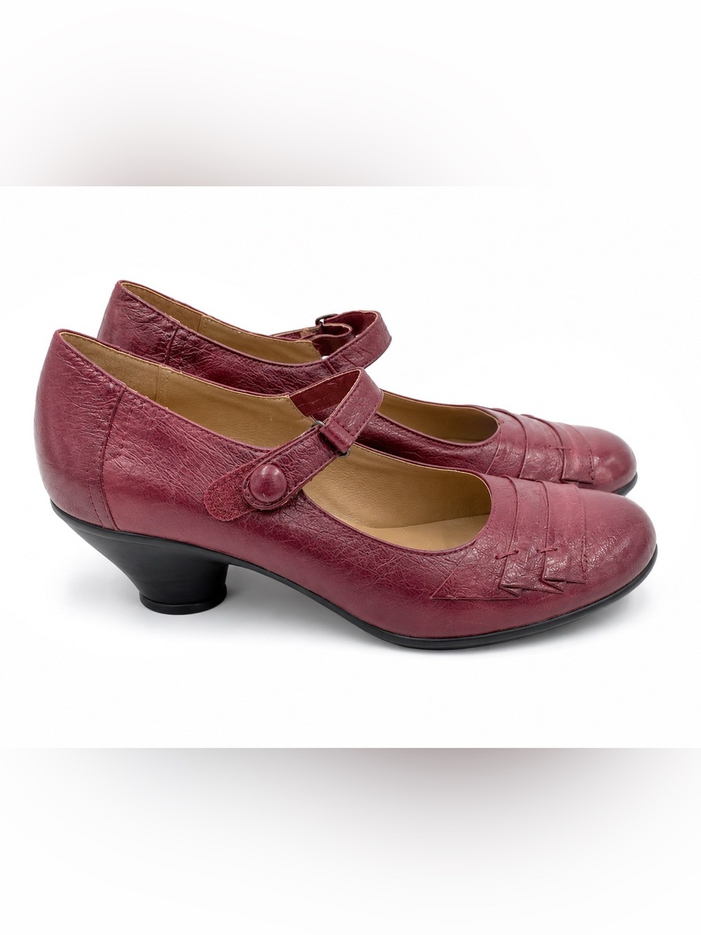 Miz Mooz Burgundy Mary Jane Heels – Size 39